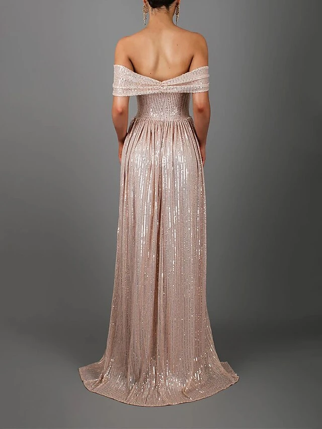 Women's Prom Dress Party Dress Sequin Dress Long Dress Maxi Dress Pink Wine Blue Short Sleeve Pure Color Sequins Summer Spring Off Shoulder Party Wedding Guest Birthday Evening Party Slim 2023 S M L 11 Women's Prom Dress Party Dress Sequin Dress Long Dress Maxi Dress Pink Wine Blue Short Sleeve Pure Color Sequins Summer Spring Off Shoulder Party Wedding Guest Birthday Evening Party Slim 2023 S M L - Image 9