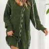 Women's Sweater Dress Jumper Dress Casual Dress Mini Dress Active Pure Color Outdoor Casual Holiday Vacation V Neck Long Sleeve 2023 Regular Fit Green Beige S M L -Tesla Style uvlizl1692948085007