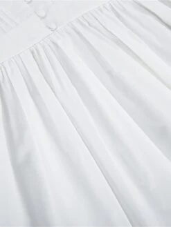 Women's Work Dress Casual Dress White Dress Fashion Daily Puff Sleeve Mini Dress Ruched Button V Neck 3/4 Length Sleeve Plain Regular Fit White Fall Winter S M L -Tesla Style uxqxoc1695645264285