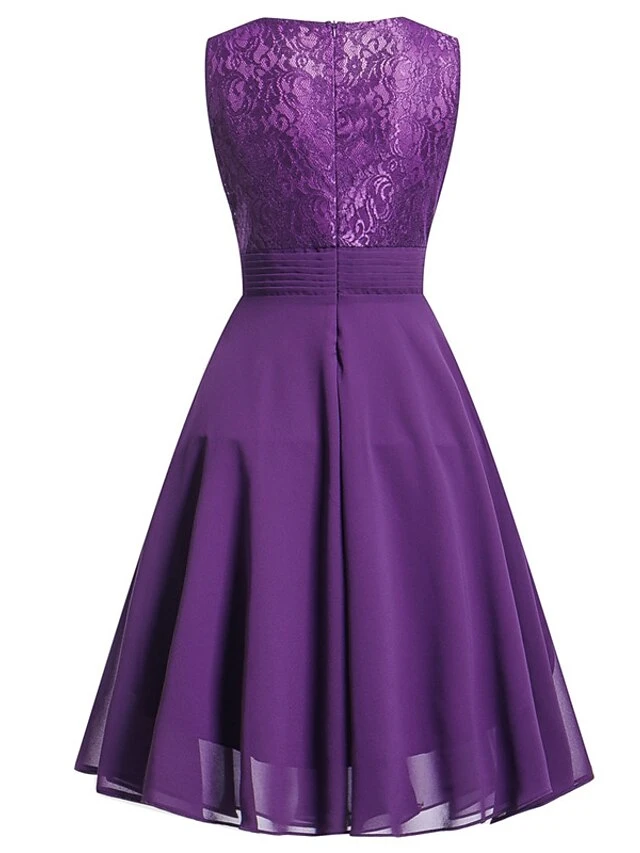 Women‘s Party Dress Homecoming Dress Wedding Guest Dress Lace Dress Midi Dress Pink Wine Navy Blue Sleeveless Solid Color Lace Spring Summer Crew Neck Elegant Party Spring Dress 2022 S M L XL XXL 17 Women‘s Party Dress Homecoming Dress Wedding Guest Dress Lace Dress Midi Dress Pink Wine Navy Blue Sleeveless Solid Color Lace Spring Summer Crew Neck Elegant Party Spring Dress 2022 S M L XL XXL - Image 15