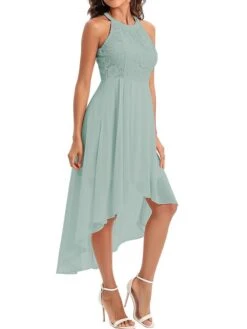 Women's Party Dress Lace Dress Homecoming Dress Midi Dress Pink Wine Purple Sleeveless Pure Color Lace Summer Spring Crew Neck Party Birthday Evening Party Wedding Guest 2023 S M L XL 2XL -Tesla Style valgwr1675674072775