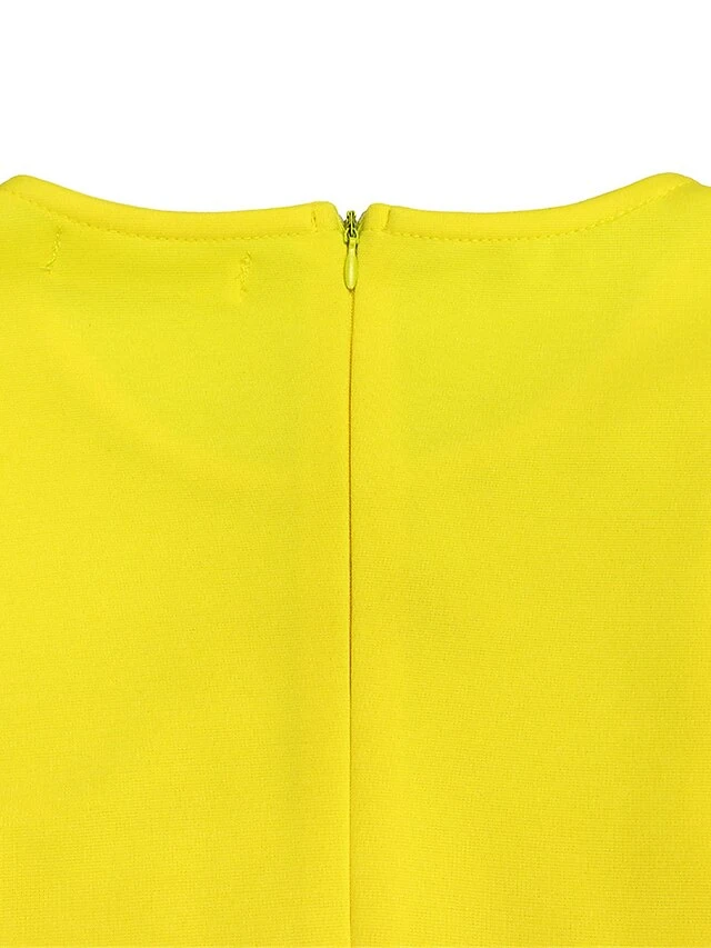 Women's Party Dress Cocktail Dress Wedding Guest Dress Midi Dress White Yellow Red Long Sleeve Pure Color Ruched Spring Fall Winter Crew Neck Fashion Winter Dress Wedding Guest Vacation 2023 S M L XL 18 Women's Party Dress Cocktail Dress Wedding Guest Dress Midi Dress White Yellow Red Long Sleeve Pure Color Ruched Spring Fall Winter Crew Neck Fashion Winter Dress Wedding Guest Vacation 2023 S M L XL - Image 16