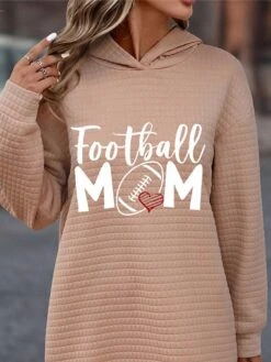 Women's Casual Dress Hoodie Dress Winter Dress Heart Letter Print Hooded Mini Dress Fashion Streetwear Outdoor Daily Long Sleeve Loose Fit Khaki Fall Winter S M L XL XXL -Tesla Style vhuwhg1693567053359
