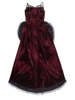 Women's Party Dress Lace Dress Cocktail Dress Midi Dress Black Wine Purple Sleeveless Pure Color Lace Spring Fall Winter Spaghetti Strap Fashion Halloween Birthday Wedding Guest 2023 S M L -Tesla Style vkrxxm1694505118598