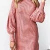 Women's Sweater Dress Jumper Dress Casual Dress Mini Dress Warm Plain Outdoor Casual Daily Holiday Turtleneck Long Sleeve 2023 Regular Fit Black Yellow Pink S M L XL XXL 3XL -Tesla Style vkyzzh1694426952351