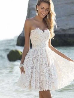 Women‘s Semi Formal Party Dress Homecoming Dress A Line Dress Mini Dress White Sleeveless Pure Color Lace Spring Summer Strapless Wedding Wedding Guest Slim 2023 S M L XL 9 Women‘s Semi Formal Party Dress Homecoming Dress A Line Dress Mini Dress White Sleeveless Pure Color Lace Spring Summer Strapless Wedding Wedding Guest Slim 2023 S M L XL -Tesla Style vlfdcz1675676906407