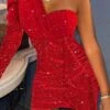 Womenâs Christmas Party Dress Velvet Dress Homecoming Dress Mini Dress Red Long Sleeve Pure Color Ruffle Spring Fall Winter One Shoulder Fashion Vacation 2023 S M L XL XXL 2 Womenâs Christmas Party Dress Velvet Dress Homecoming Dress Mini Dress Red Long Sleeve Pure Color Ruffle Spring Fall Winter One Shoulder Fashion Vacation 2023 S M L XL XXL -Tesla Style vqvfhu1692861098806