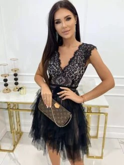Women's Party Dress Lace Dress Homecoming Dress Midi Dress Black White Pink Sleeveless Pure Color Lace Summer Spring V Neck Vacation Vacation Spring Dress Slim 2023 S M L XL -Tesla Style vshnmp1678073216340