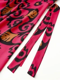 Women's Work Dress Semi Formal Dress A Line Dress Fashion Mini Dress Lace Up Button V Neck Long Sleeve Leopard Color Block Regular Fit Black White Red Fall S M L XL XXL -Tesla Style vupwsl1693300589350