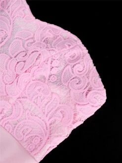 Women's Party Dress Lace Dress Cocktail Dress Midi Dress Pink Sleeveless Pure Color Lace Summer Spring Fall Strapless Fashion Wedding Guest Vacation Summer Dress 2023 S M L XL XXL 3XL 4XL -Tesla Style vvtbui1691042748435