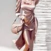 Women‘s Party Dress Wedding Guest Dress Satin Dress Pink Dress Midi Dress Pink Long Sleeve Print Ruched Winter Fall Autumn Crew Neck Elegant Wedding Party Winter Dress 2023 S M L XL XXL -Tesla Style vwzios1627286177519