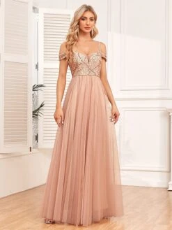 Women‘s Slip Dress Long Dress Maxi Dress Gold Sleeveless Pure Color Sparkly Glitter Sequins Summer Spring Fall V Neck Formal Evening Party Loose Fit 2023 S M L XL