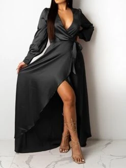 Women‘s Wedding Guest Dress Party Dress Satin Dress Sheath Dress Swing Dress Long Dress Maxi Dress Black Yellow Pink Long Sleeve Pure Color Lace Up Winter Fall Spring V Neck Mature Winter Dress 2023 33 Women‘s Wedding Guest Dress Party Dress Satin Dress Sheath Dress Swing Dress Long Dress Maxi Dress Black Yellow Pink Long Sleeve Pure Color Lace Up Winter Fall Spring V Neck Mature Winter Dress 2023 -Tesla Style vzaqfy1643182440938