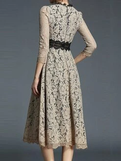 Women's Party Dress Casual Dress Lace Dress Midi Dress Blue Khaki 3/4 Length Sleeve Pure Color Lace Fall Winter Autumn Crew Neck Fashion Vacation 2023 S M L XL XXL 3XL 4XL 5XL 15 Women's Party Dress Casual Dress Lace Dress Midi Dress Blue Khaki 3/4 Length Sleeve Pure Color Lace Fall Winter Autumn Crew Neck Fashion Vacation 2023 S M L XL XXL 3XL 4XL 5XL -Tesla Style vzddxc1697608448580