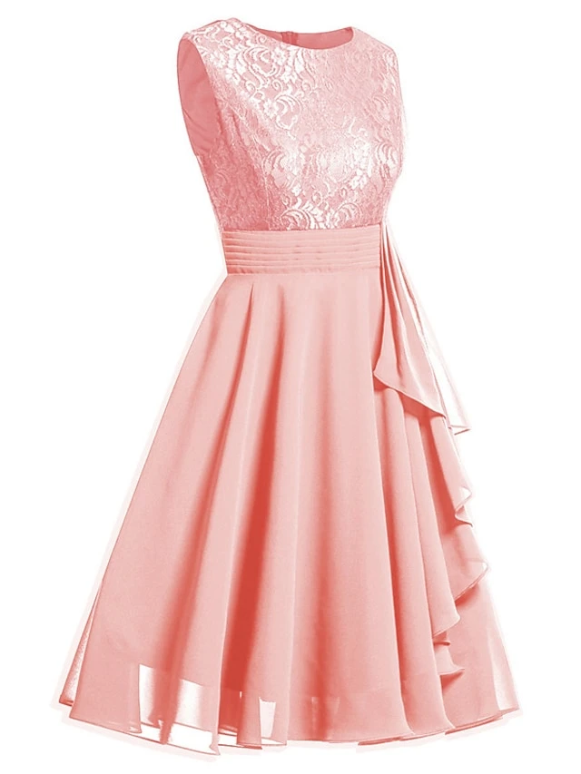 Women‘s Party Dress Homecoming Dress Wedding Guest Dress Lace Dress Midi Dress Pink Wine Navy Blue Sleeveless Solid Color Lace Spring Summer Crew Neck Elegant Party Spring Dress 2022 S M L XL XXL 20 Women‘s Party Dress Homecoming Dress Wedding Guest Dress Lace Dress Midi Dress Pink Wine Navy Blue Sleeveless Solid Color Lace Spring Summer Crew Neck Elegant Party Spring Dress 2022 S M L XL XXL - Image 18