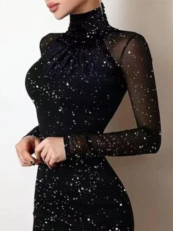 Women‘s Party Dress Wedding Guest Dress Holiday Dress Mini Dress Black Long Sleeve Pure Color Winter Fall Spring Turtleneck Fashion Party Winter Dress Birthday 2023 S M L XL 12 Women‘s Party Dress Wedding Guest Dress Holiday Dress Mini Dress Black Long Sleeve Pure Color Winter Fall Spring Turtleneck Fashion Party Winter Dress Birthday 2023 S M L XL -Tesla Style wcfmxs1672379309739