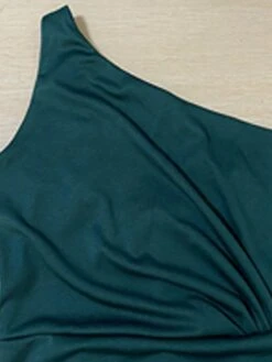 Women's Prom Dress Party Dress Black Dress Cocktail Dress Long Dress Maxi Dress Black Red Green Sleeveless Pure Color Backless Spring Fall Winter One Shoulder -Tesla Style wchvlv1692080346188