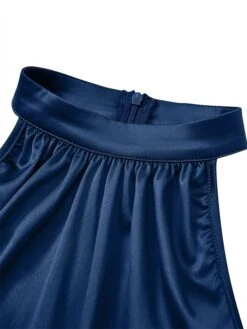 Women's Party Dress Homecoming Dress Cocktail Dress Mini Dress Green Dark Blue Sleeveless Pure Color Lace Up Fall Autumn Crew Neck Fashion Wedding Guest Birthday Vacation Slim 2023 S M L XL -Tesla Style wfkosh1695374706692