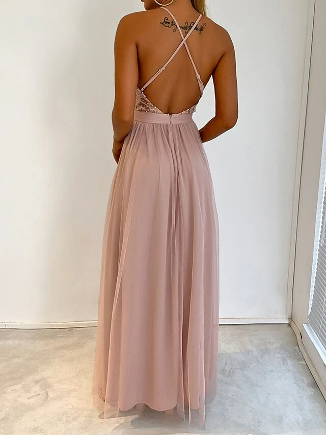 Women's Sequin Dress Slip Dress Long Dress Maxi Dress Black Champagne Pink Sleeveless Pure Color Sequins Summer Spring Spaghetti Strap Party Wedding Guest Evening Party Slim 2023 S M L XL 12 Women's Sequin Dress Slip Dress Long Dress Maxi Dress Black Champagne Pink Sleeveless Pure Color Sequins Summer Spring Spaghetti Strap Party Wedding Guest Evening Party Slim 2023 S M L XL - Image 10