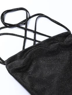 Women's Party Dress Homecoming Dress Holiday Dress Mini Dress Silver Black Pink Sleeveless Pure Color Cold Shoulder Fall Winter Spaghetti Strap Party Party 2023 S M L -Tesla Style whyhnl1660213466032