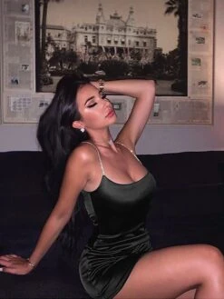 Women's Party Dress Satin Dress Pink Dress Bodycon Mini Dress Black Wine Fuchsia Sleeveless Pure Color Modern Style Summer Spring Cold Shoulder Fashion Party Vacation Summer Dress Slim 2022 S M L XL -Tesla Style wiey1597226864530