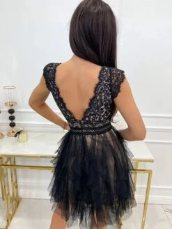 Women's Party Dress Lace Dress Homecoming Dress Midi Dress Black White Pink Sleeveless Pure Color Lace Summer Spring V Neck Vacation Vacation Spring Dress Slim 2023 S M L XL -Tesla Style wjwtmd1678073217774