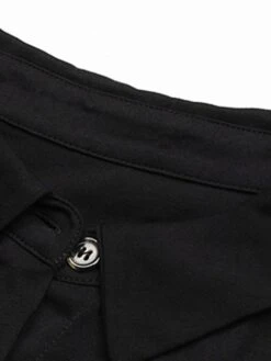 Women's Work Dress Casual Dress Black Dress Fashion Office Daily Workfashion Midi Dress Lace Up Button Shirt Collar Long Sleeve Plain Loose Fit Black Fall Winter S M L XL -Tesla Style wjxwqx1695105094716