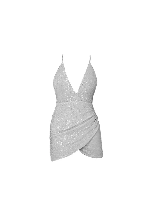 Women's Party Dress Sequin Dress Homecoming Dress Mini Dress Silver Sleeveless Pure Color Sequins Summer Spring Fall Spaghetti Strap Stylish Party Birthday Vacation Slim 2023 S M L XL XXL 4 Women's Party Dress Sequin Dress Homecoming Dress Mini Dress Silver Sleeveless Pure Color Sequins Summer Spring Fall Spaghetti Strap Stylish Party Birthday Vacation Slim 2023 S M L XL XXL - Image 2