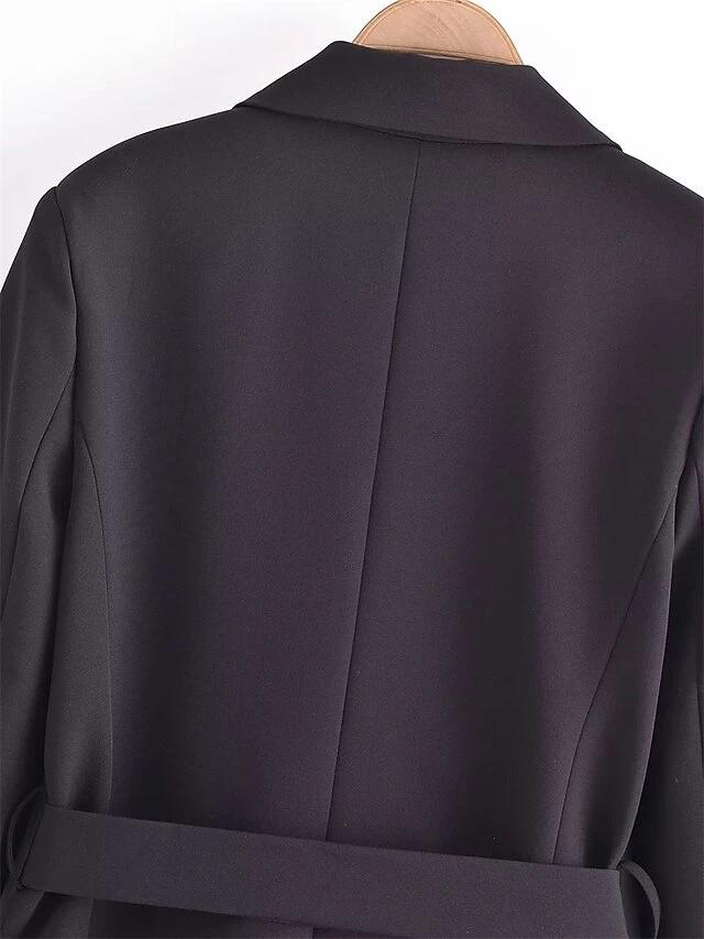 Women's Work Dress Blazer Dress Semi Formal Dress Fashion Office Daily Workfashion Mini Dress Button Pocket Shirt Collar Long Sleeve Plain Loose Fit Black Green Fall S M L 9 Women's Work Dress Blazer Dress Semi Formal Dress Fashion Office Daily Workfashion Mini Dress Button Pocket Shirt Collar Long Sleeve Plain Loose Fit Black Green Fall S M L - Image 7