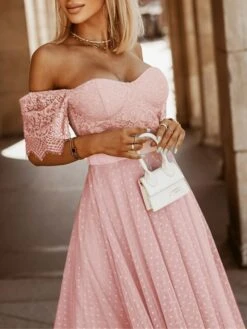 Women's Party Dress Corset Dress Lace Dress Midi Dress Black Pink Fuchsia Short Sleeve Polka Dot Lace Summer Spring Square Neck Fashion Birthday Wedding Guest Vacation Slim S M L XL 16 Women's Party Dress Corset Dress Lace Dress Midi Dress Black Pink Fuchsia Short Sleeve Polka Dot Lace Summer Spring Square Neck Fashion Birthday Wedding Guest Vacation Slim S M L XL -Tesla Style wqsybq1685081645947