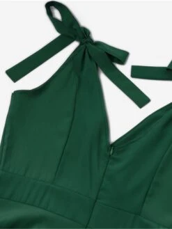 Women‘s Prom Party Dress Swing Dress Long Dress Maxi Dress Green Wine Khaki Sleeveless Pure Color Ruched Spring Summer V Neck Party Wedding Guest Loose Fit 2023 S M L XL -Tesla Style wslqyi1650943482107