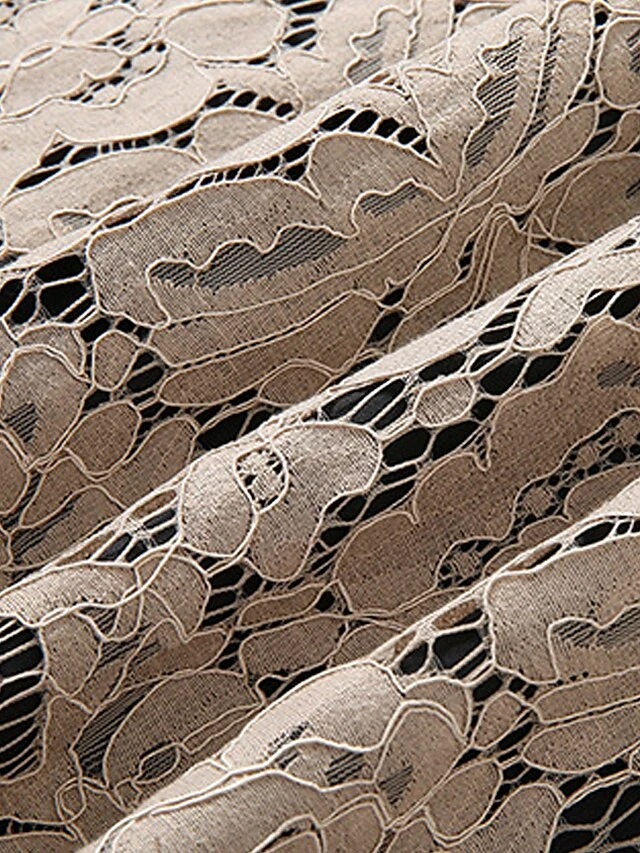 Women's Party Dress Casual Dress Lace Dress Midi Dress Blue Khaki 3/4 Length Sleeve Pure Color Lace Fall Winter Autumn Crew Neck Fashion Vacation 2023 S M L XL XXL 3XL 4XL 5XL 11 Women's Party Dress Casual Dress Lace Dress Midi Dress Blue Khaki 3/4 Length Sleeve Pure Color Lace Fall Winter Autumn Crew Neck Fashion Vacation 2023 S M L XL XXL 3XL 4XL 5XL - Image 9