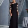 Women's Party Dress Lace Dress Long Dress Maxi Dress Blue Purple Wine Black 3/4 Length Sleeve Pure Color Lace Mesh Patchwork Fall Spring Crew Neck Hot Elegant Party Slim 2023 S M L XL XXL -Tesla Style xdbosf1659356893357