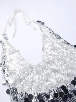 Women‘s Party Dress Sequin Dress Homecoming Dress Cocktail Dress Mini Dress Silver Sleeveless Pure Color Sparkly Glitter Sequins Spring Fall Winter Halter Neck Fashion Birthday Vacation 2023 S M L 31 Women‘s Party Dress Sequin Dress Homecoming Dress Cocktail Dress Mini Dress Silver Sleeveless Pure Color Sparkly Glitter Sequins Spring Fall Winter Halter Neck Fashion Birthday Vacation 2023 S M L -Tesla Style xdlady1693983149591