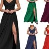 Women‘s Prom Party Dress Swing Dress Long Dress Maxi Dress Black Wine Red Sleeveless Pure Color Backless Winter Fall Spring V Neck Fashion Evening Party 2023 S M L XL XXL