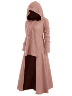 Womenâs Plus Size Curve Hoodie Dress Solid Color Hooded Long Sleeve Winter Fall Stylish Casual Maxi Long Dress Daily Holiday Dress