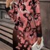 Women's Casual Dress Sweatshirt Dress Mini Dress Active Fashion Outdoor Holiday Vacation Crew Neck Print Print Loose Fit Red Purple Gray S M L XL XXL -Tesla Style xluuka1696941491460