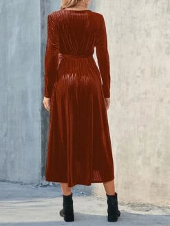 Women's Party Dress Velvet Dress Cocktail Dress Midi Dress Black Wine Brown Long Sleeve Pure Color Lace Up Spring Fall Winter V Neck Fashion Winter Dress Birthday Wedding Guest 2023 S M L XL XXL 3XL 31 Women's Party Dress Velvet Dress Cocktail Dress Midi Dress Black Wine Brown Long Sleeve Pure Color Lace Up Spring Fall Winter V Neck Fashion Winter Dress Birthday Wedding Guest 2023 S M L XL XXL 3XL -Tesla Style xlvoyj1692078942691