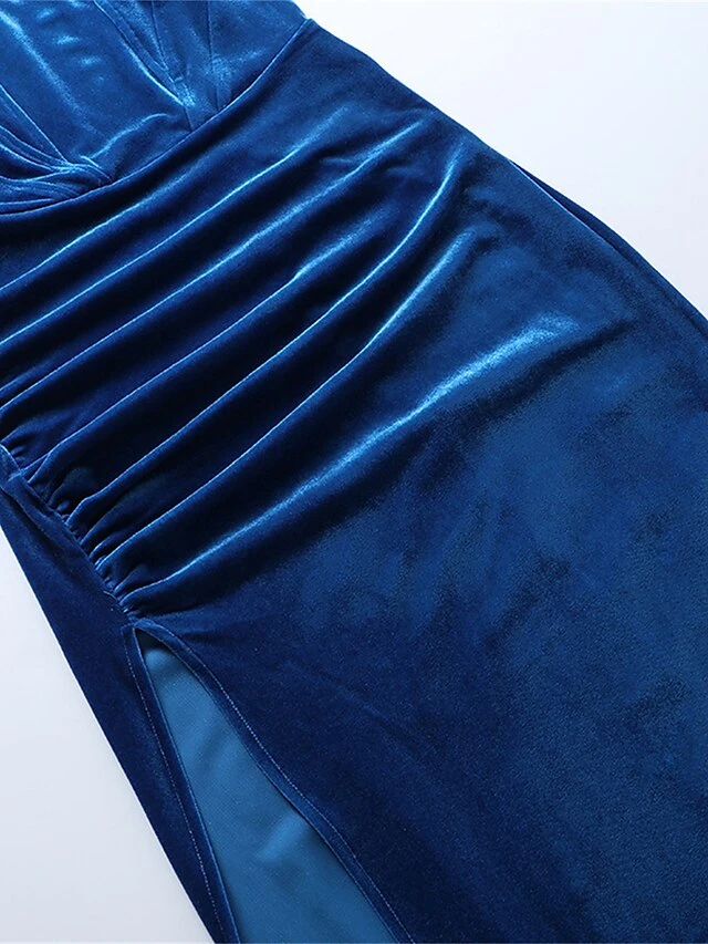 Women's Prom Dress Party Dress Velvet Dress Long Dress Maxi Dress Black Blue Sleeveless Pure Color Backless Summer Spring Fall Strapless Fashion Winter Dress Birthday Evening Party 2023 S M L XL 18 Women's Prom Dress Party Dress Velvet Dress Long Dress Maxi Dress Black Blue Sleeveless Pure Color Backless Summer Spring Fall Strapless Fashion Winter Dress Birthday Evening Party 2023 S M L XL - Image 16