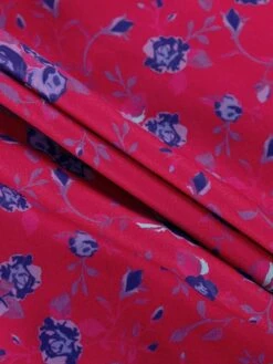 Women's Work Dress Casual Dress Shift Dress Fashion Winter Dress Daily Midi Dress Lace Up Patchwork Shirt Collar Long Sleeve Floral Color Block Regular Fit Pink Red Fall Winter S M L -Tesla Style xuuvkh1695645272047