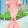 Women's Prom Dress Party Dress Work Dress Long Dress Maxi Dress Black White Pink 3/4 Length Sleeve Pure Color Lace Spring Fall Winter Off Shoulder Fashion Winter Dress Wedding Guest Evening Party 2023 -Tesla Style xzbpyd1695030103382