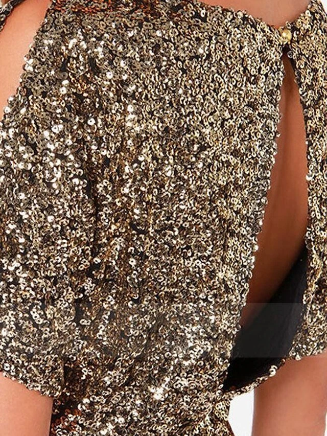 Women's Party Dress Sequin Dress Homecoming Dress Mini Dress Silver Black Gold Short Sleeve Pure Color Sequins Summer Spring Crew Neck Fashion Party Summer Dress Spring Dress 2022 S M L XL XXL 5 Women's Party Dress Sequin Dress Homecoming Dress Mini Dress Silver Black Gold Short Sleeve Pure Color Sequins Summer Spring Crew Neck Fashion Party Summer Dress Spring Dress 2022 S M L XL XXL - Image 3