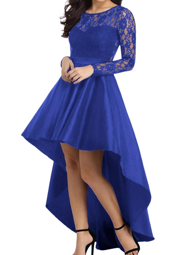 Women‘s Prom Cocktail Party Dress Lace Dress Long Dress Maxi Dress Black Blue Red Long Sleeve Pure Color Lace Winter Fall Autumn Crew Neck Winter Dress 2023 S M L XL 3 Women‘s Prom Cocktail Party Dress Lace Dress Long Dress Maxi Dress Black Blue Red Long Sleeve Pure Color Lace Winter Fall Autumn Crew Neck Winter Dress 2023 S M L XL
