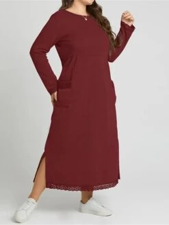 Women's Casual Dress Sweatshirt Dress Winter Dress Long Dress Maxi Dress Ruched Pocket Outdoor Daily Going Out Fashion Streetwear Crew Neck Long Sleeve 2023 Loose Fit Black Wine Purple Color S M L XL 29 Women's Casual Dress Sweatshirt Dress Winter Dress Long Dress Maxi Dress Ruched Pocket Outdoor Daily Going Out Fashion Streetwear Crew Neck Long Sleeve 2023 Loose Fit Black Wine Purple Color S M L XL -Tesla Style yfwmuz1693813474572