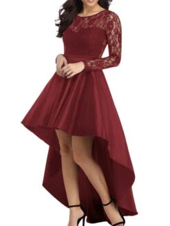 Women‘s Prom Cocktail Party Dress Lace Dress Long Dress Maxi Dress Black Blue Red Long Sleeve Pure Color Lace Winter Fall Autumn Crew Neck Winter Dress 2023 S M L XL 17 Women‘s Prom Cocktail Party Dress Lace Dress Long Dress Maxi Dress Black Blue Red Long Sleeve Pure Color Lace Winter Fall Autumn Crew Neck Winter Dress 2023 S M L XL -Tesla Style yhetsz1655365525817