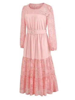 Women's Prom Dress Party Dress Lace Dress Long Dress Maxi Dress Black Pink Red Long Sleeve Pure Color Lace Spring Fall Winter Crew Neck Fashion Winter Dress Birthday Evening Party 2023 S M L XL XXL 27 Women's Prom Dress Party Dress Lace Dress Long Dress Maxi Dress Black Pink Red Long Sleeve Pure Color Lace Spring Fall Winter Crew Neck Fashion Winter Dress Birthday Evening Party 2023 S M L XL XXL -Tesla Style yhzmgu1692341640123