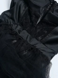 Women‘s Prom Party Dress Black Dress Long Dress Maxi Dress Red Sleeveless Pure Color Lace Winter Fall Autumn Strapless Party 2023 S M L XL XXL 3XL 4XL 5XL -Tesla Style yjbnnm1676616467266