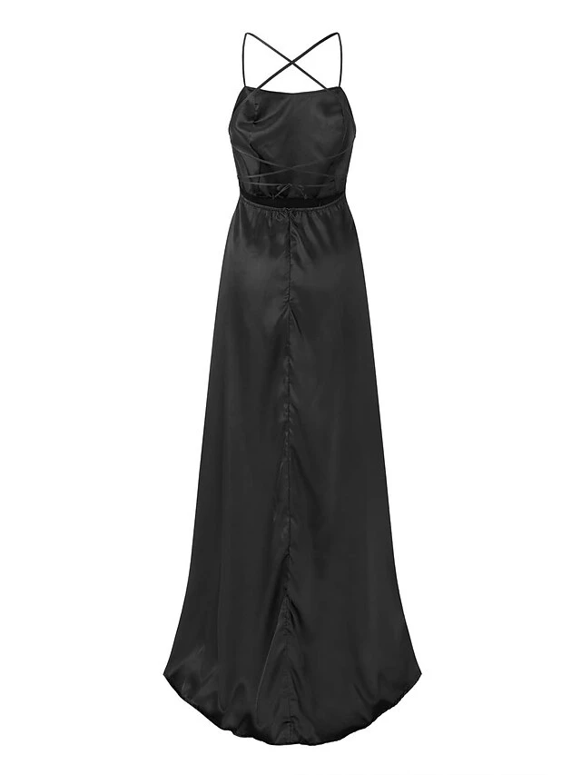 Women‘s Prom Party Dress Homecoming Dress Satin Maxi Long Dress Green Red Sleeveless Pure Color Split Spring Summer Spaghetti Strap Party Stylish Elegant Party 2023 S M L XL 9 Women‘s Prom Party Dress Homecoming Dress Satin Maxi Long Dress Green Red Sleeveless Pure Color Split Spring Summer Spaghetti Strap Party Stylish Elegant Party 2023 S M L XL - Image 7