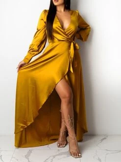 Women‘s Wedding Guest Dress Party Dress Satin Dress Sheath Dress Swing Dress Long Dress Maxi Dress Black Yellow Pink Long Sleeve Pure Color Lace Up Winter Fall Spring V Neck Mature Winter Dress 2023 36 Women‘s Wedding Guest Dress Party Dress Satin Dress Sheath Dress Swing Dress Long Dress Maxi Dress Black Yellow Pink Long Sleeve Pure Color Lace Up Winter Fall Spring V Neck Mature Winter Dress 2023 -Tesla Style ykrder1643182441621