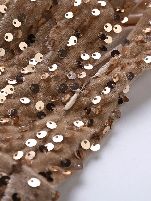 Women‘s Christmas Party Dress Sequin Dress Cocktail Dress Midi Dress Gold Sleeveless Pure Color Sparkly Glitter Sequins Spring Fall Winter One Shoulder Fashion Winter Dress Wedding Guest Vacation 8 Women‘s Christmas Party Dress Sequin Dress Cocktail Dress Midi Dress Gold Sleeveless Pure Color Sparkly Glitter Sequins Spring Fall Winter One Shoulder Fashion Winter Dress Wedding Guest Vacation - Image 6